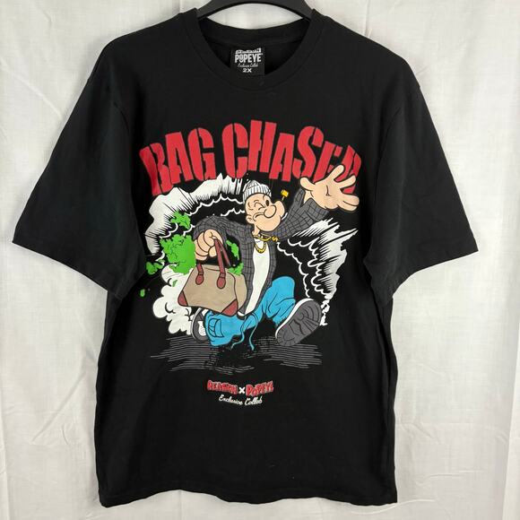 Reason x Popeye Exclusive Collab Bag Chaser Graphic T-Shirt 2X - Picture 1 of 7